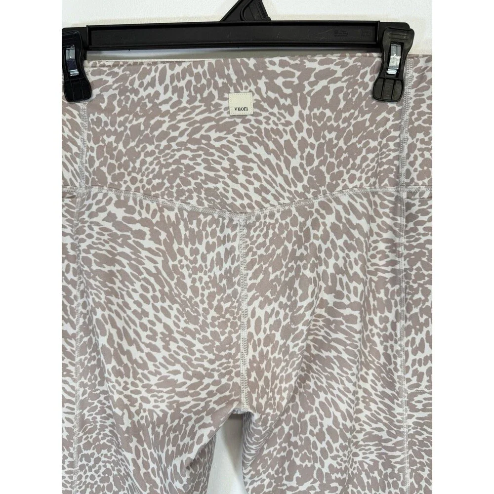 VUORI Womens Studio Pocket Legging Animal Print Drawstring Joggers Gray L - Picture 12 of 16